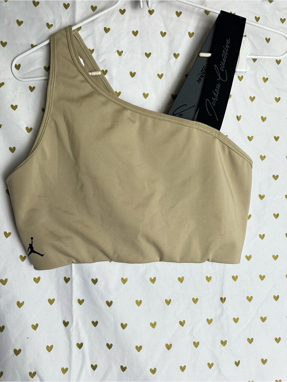 Jordan One-Shoulder Sports Bra - Beige/Tan